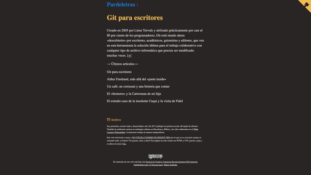 Screenshot of Pardeletras