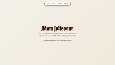 Screenshot of Adam J. Jolicoeur
