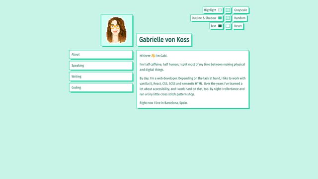 Screenshot of Gabrielle von Koss