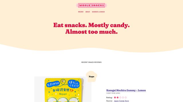 Screenshot of World Snacks