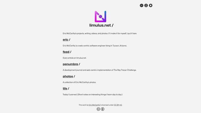 Screenshot of limulus.net