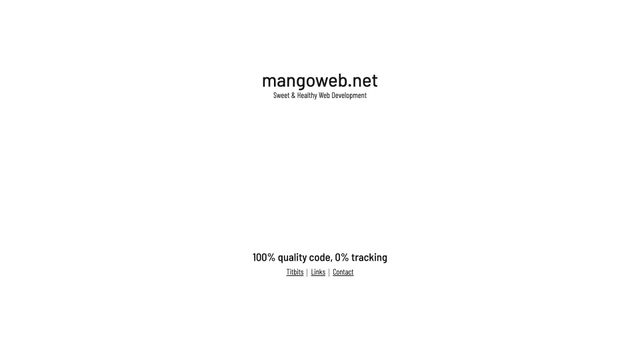 Screenshot of mangoweb.net, Sweet & Healthy Web Development