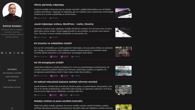 Screenshot of Dmitrijs Golubevs