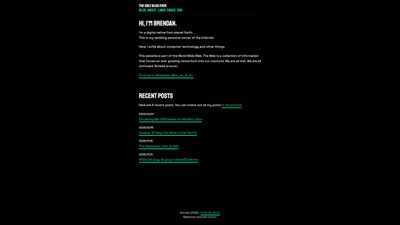 Screenshot of Brendan's Tech Blog