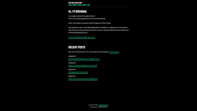 Screenshot of Home | The Only Blog Ever