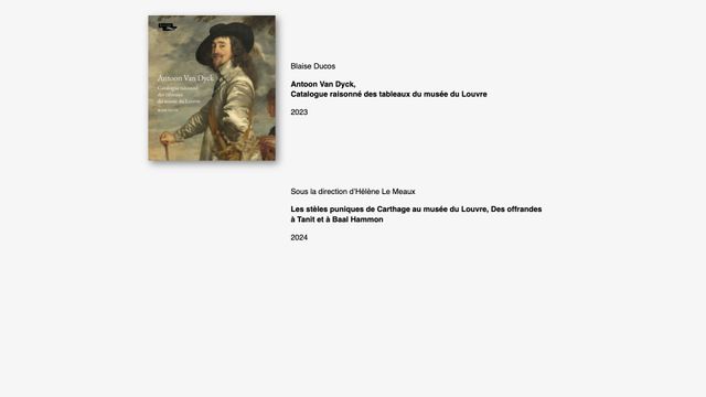 Screenshot of livres.louvre.fr