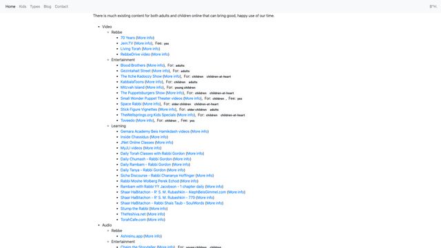 Screenshot of Yiddishkeit.info