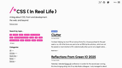 Screenshot of CSS In Real Life