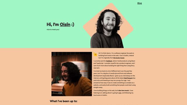 Screenshot of Oisín Quinn