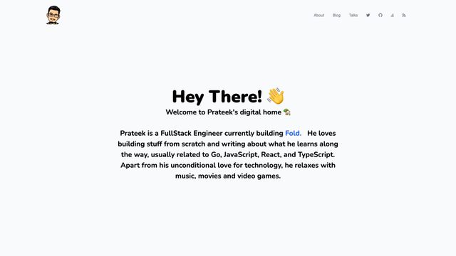 Screenshot of Prateek's Digital 🏡