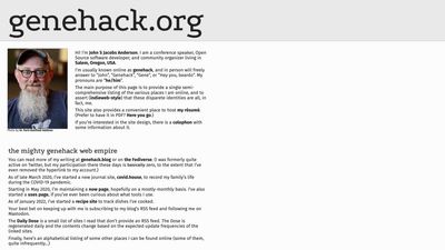 Screenshot of genehack.org