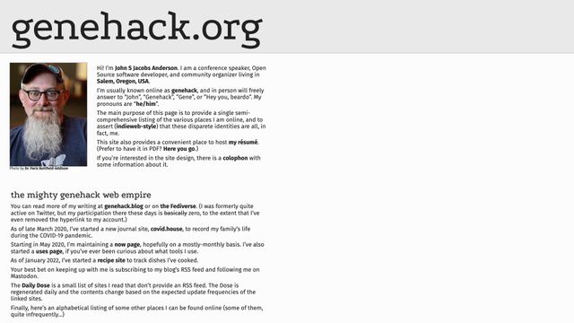 Screenshot of genehack.org