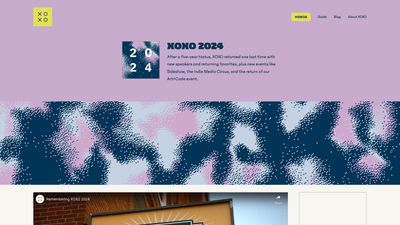 Screenshot of 2024 XOXO Fest