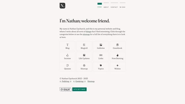 Screenshot of Nathan Upchurch