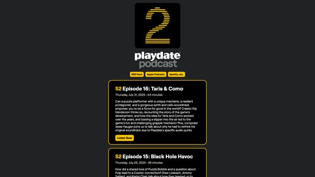 Screenshot of Playdate Podcast