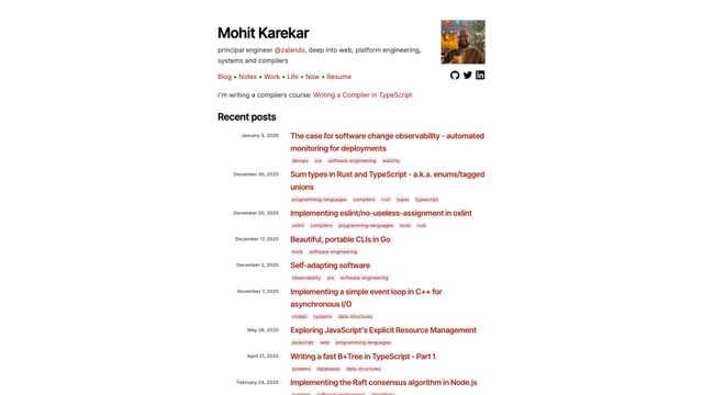 Screenshot of Mohit Karekar