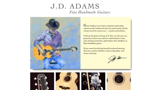 Screenshot of J.D. Adams - Fine Handmade Guitars