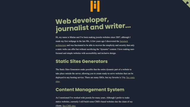 Screenshot of iturbides | Web developer, journalist and writer