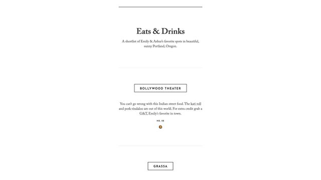 Screenshot of Eats & Drinks