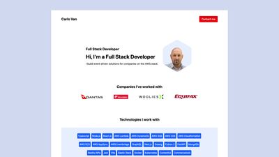 Screenshot of Carlo Van