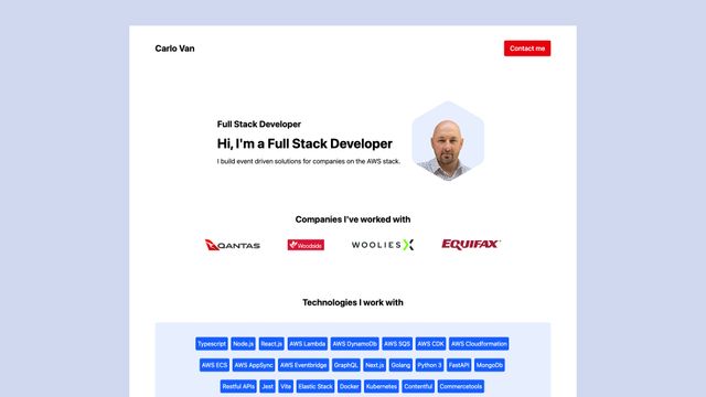 Screenshot of Carlo Van - Portfolio