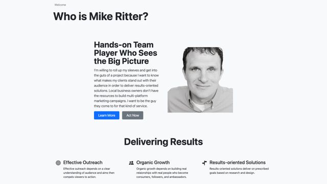 Screenshot of Mike Ritter Online