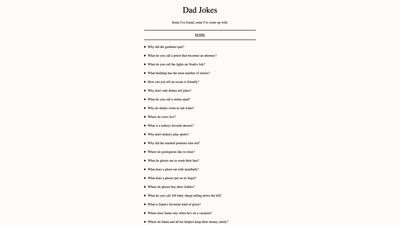 Screenshot of Dad Jokes