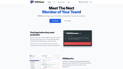 Screenshot of PHPStan