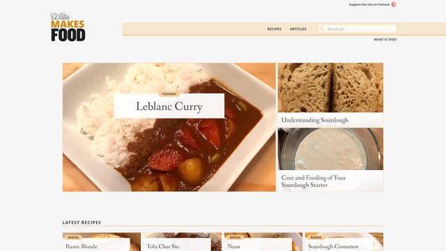 Screenshot of Wilto Makes Food