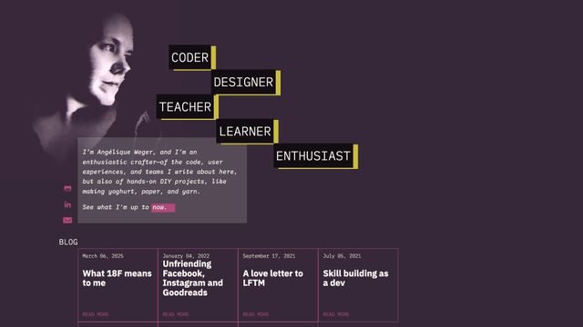 Screenshot of Angélique Weger