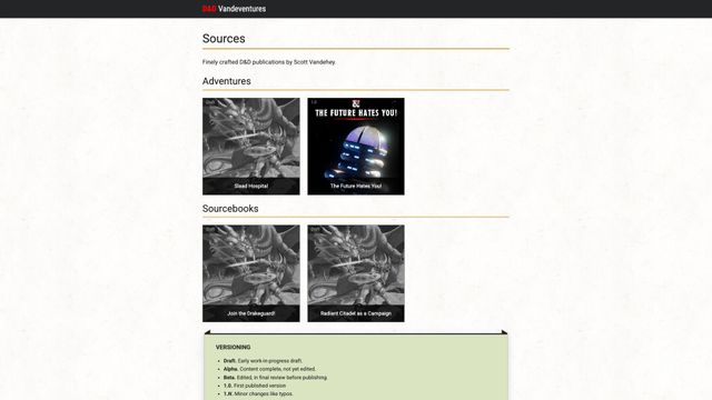 Screenshot of D&D Vandeventures