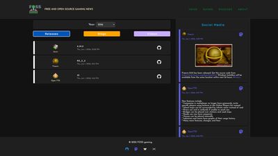 Screenshot of FOSS Gaming