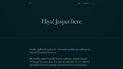 Screenshot of 👋 – Jasper Lai