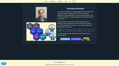 Screenshot of Christian Greciano