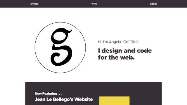 Screenshot of [ Ge Ricci's Website : Ge Ricci ]