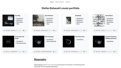 Screenshot of Stefan Bohaecek's Music