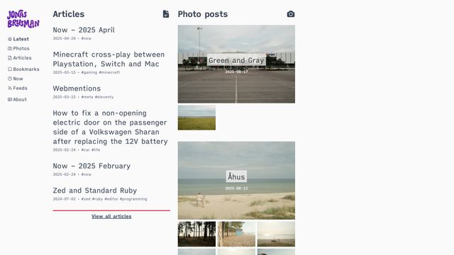 Screenshot of Blog | Jonas Brusman