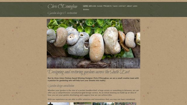 Screenshot of Chris O'Donoghue Garden design & restoration