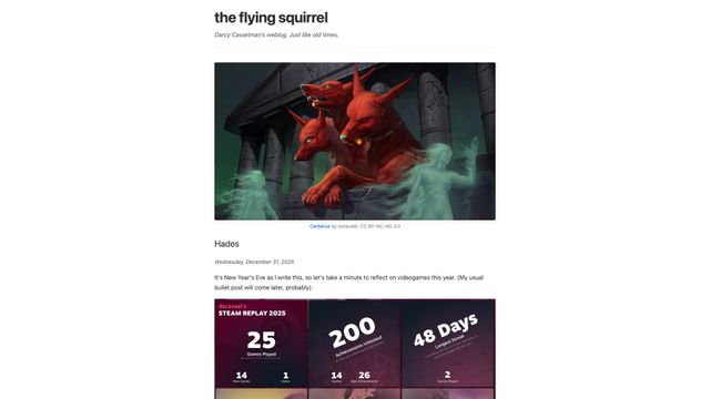 Screenshot of the flying squirrel