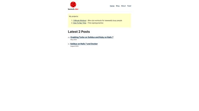 Screenshot of Borsch.Dev