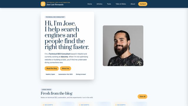 Screenshot of Jose Luis Hernando Sanz | Technical SEO Consultant