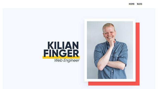 Screenshot of Kilian Finger · Web Engineer