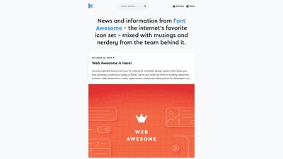 Screenshot of Fontawesome Blog