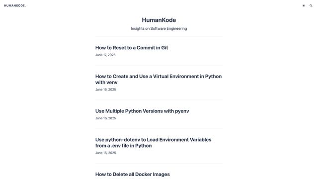 Screenshot of HumanKode Blog