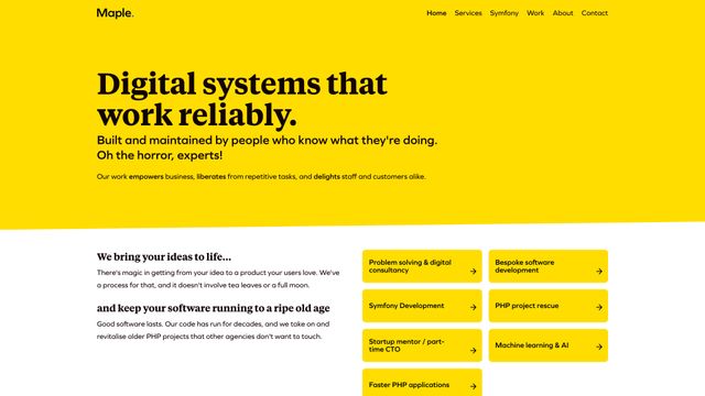 Screenshot of Maple - Digital Product Engineering