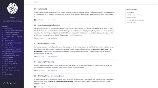 Screenshot of Home | MindOS