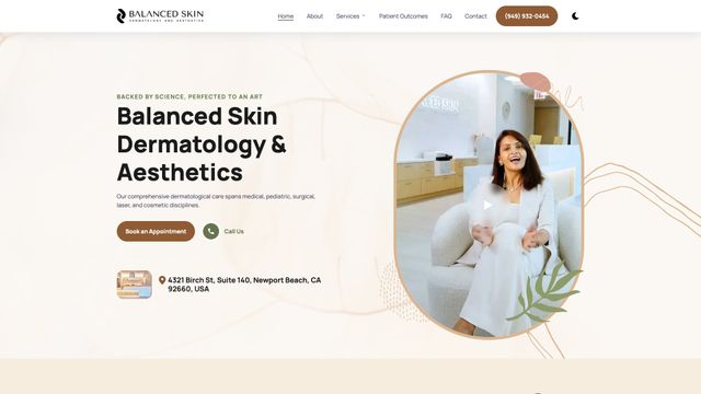 Screenshot of Dermatologist Newport Beach | Skin Care, Surgery, Aesthetics and More