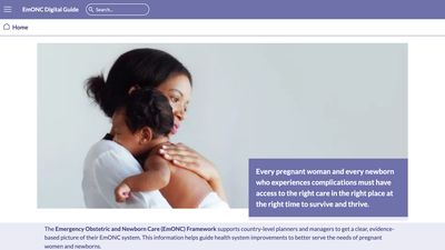 Screenshot of EmONC Digital Guide