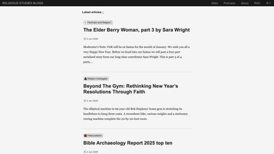 Screenshot of Religious Studies Blogs