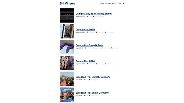 Screenshot of Bill Vinson